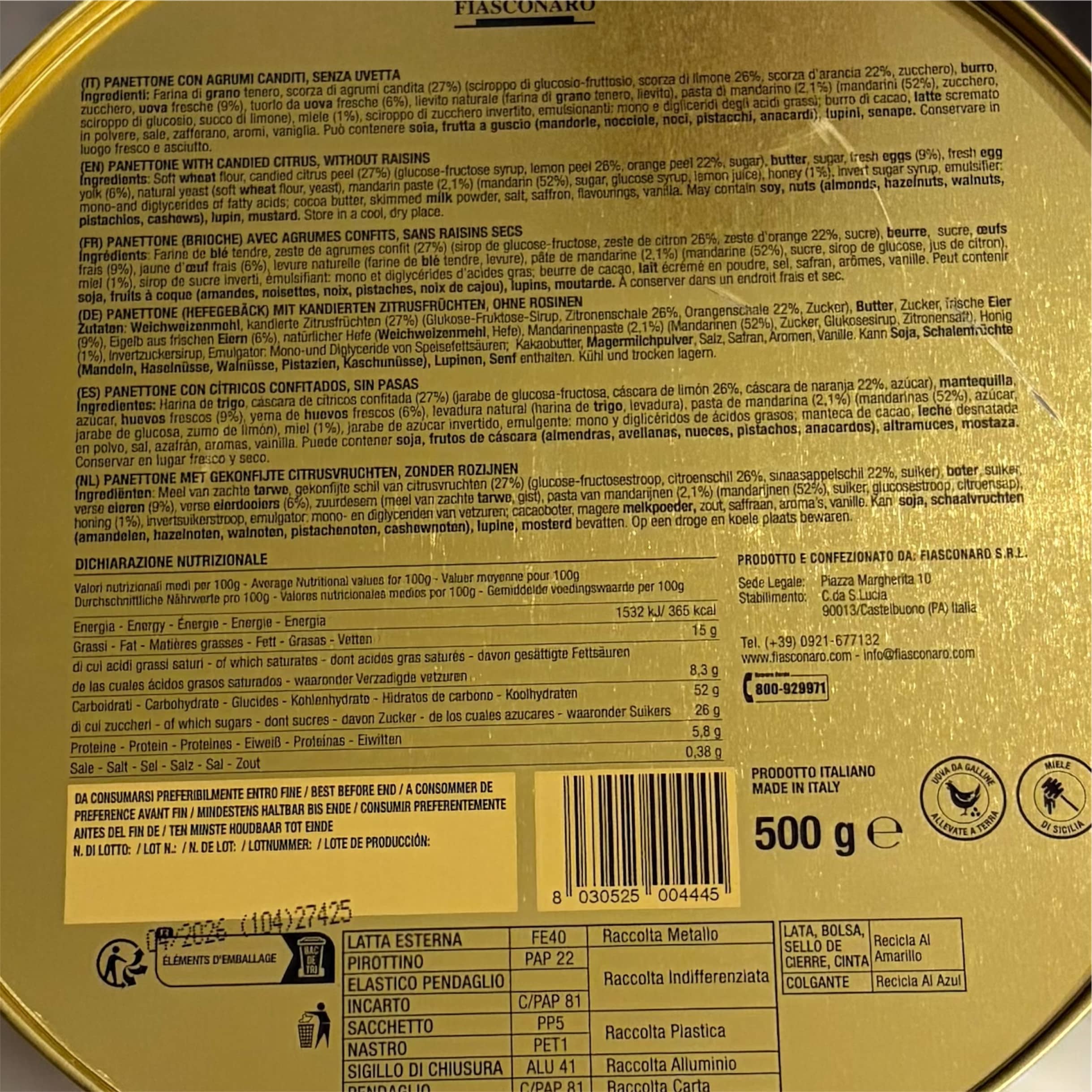 Coffret Panettone agrumes et safran de Sicile Dolce & Gabbana - Fiasconaro – Image 2